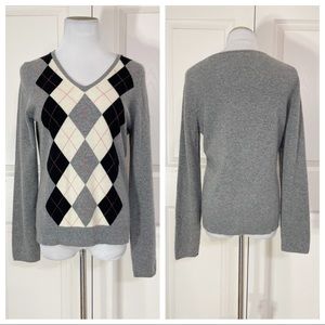 NWT! Cashmere! Brooks Brothers cashmere argyle sweater